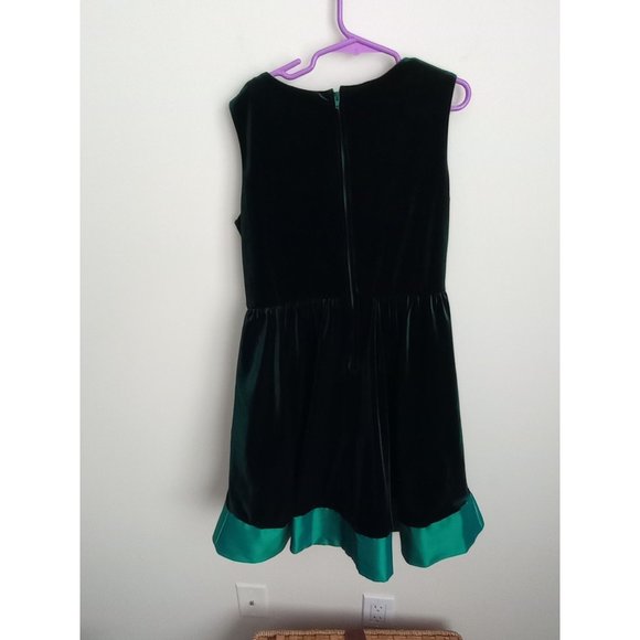 Rare Edition Green Velvet Girls size 12 Dress - Picture 2 of 6